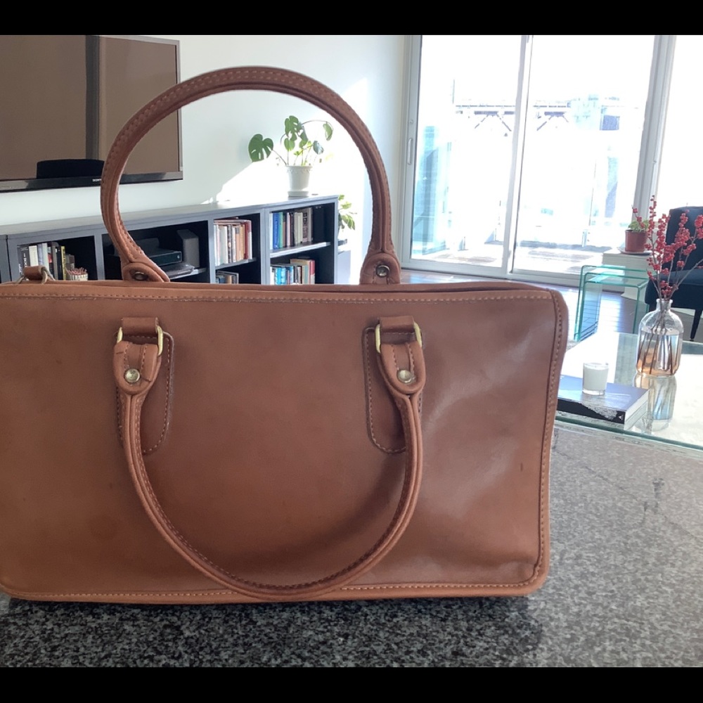 Vintage Coach Tan Leather Bag